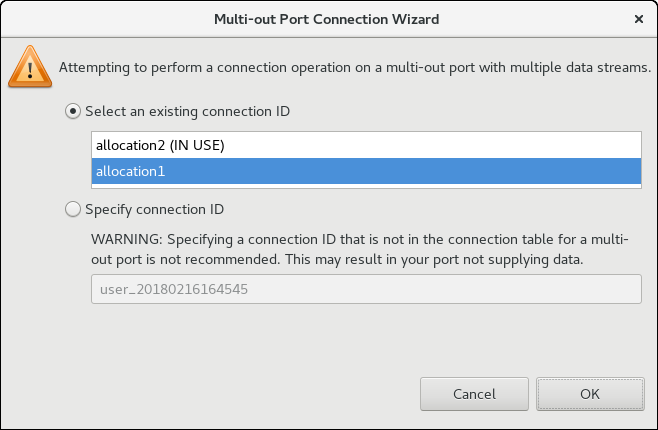 Multi-out Port connection wizard