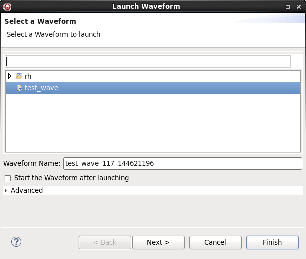 Launch Waveform wizard