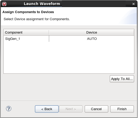 Assign Components to Devices page