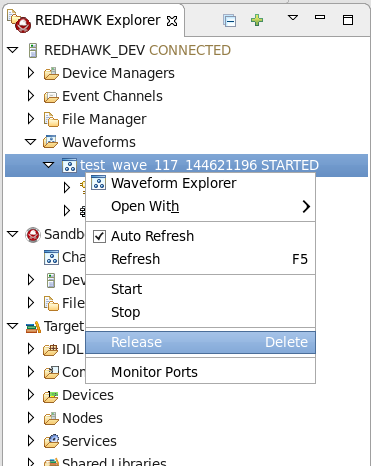 Releasing a Waveform