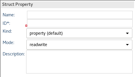 Struct Property Section of Properties Tab