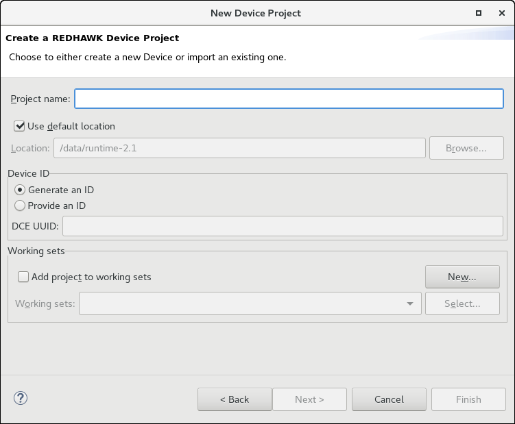 Create a REDHAWK Device Project Page