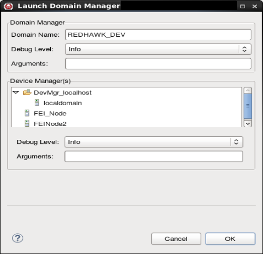 Launch Domain Manager Window