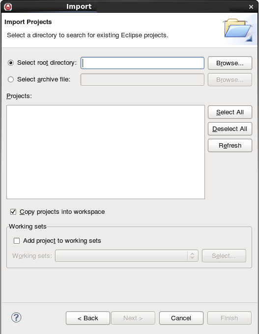 Import Projects Dialog